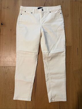 Talbots Off-White Straight-Leg Women's Jeans